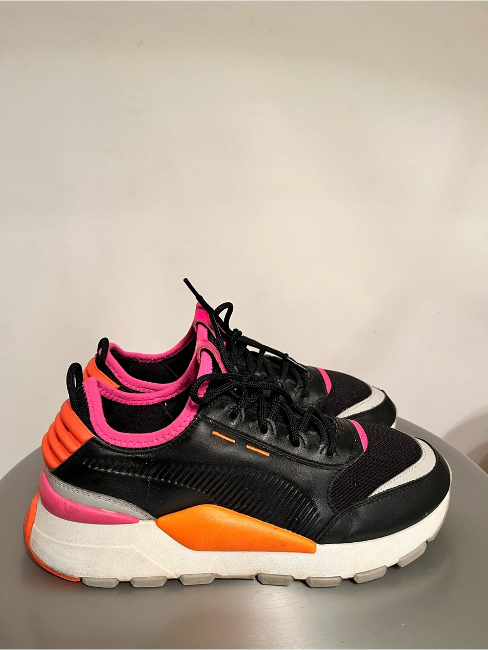 Puma RS-System Women’s Sneakers Black Pink Orange US 8